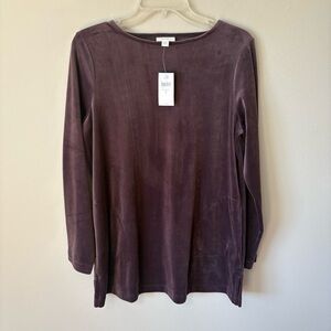 NWT J. Jill Velour Tunic Top S